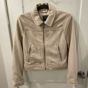 Abercrombie Faux Suede Motorcycle Jacket